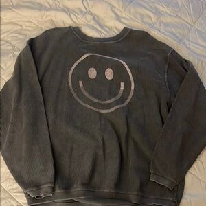 Gray Smiley Face Men's Sweater